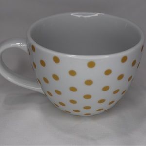 ❌SOLD❌ White & Gold Polka Dots Coffee Mug